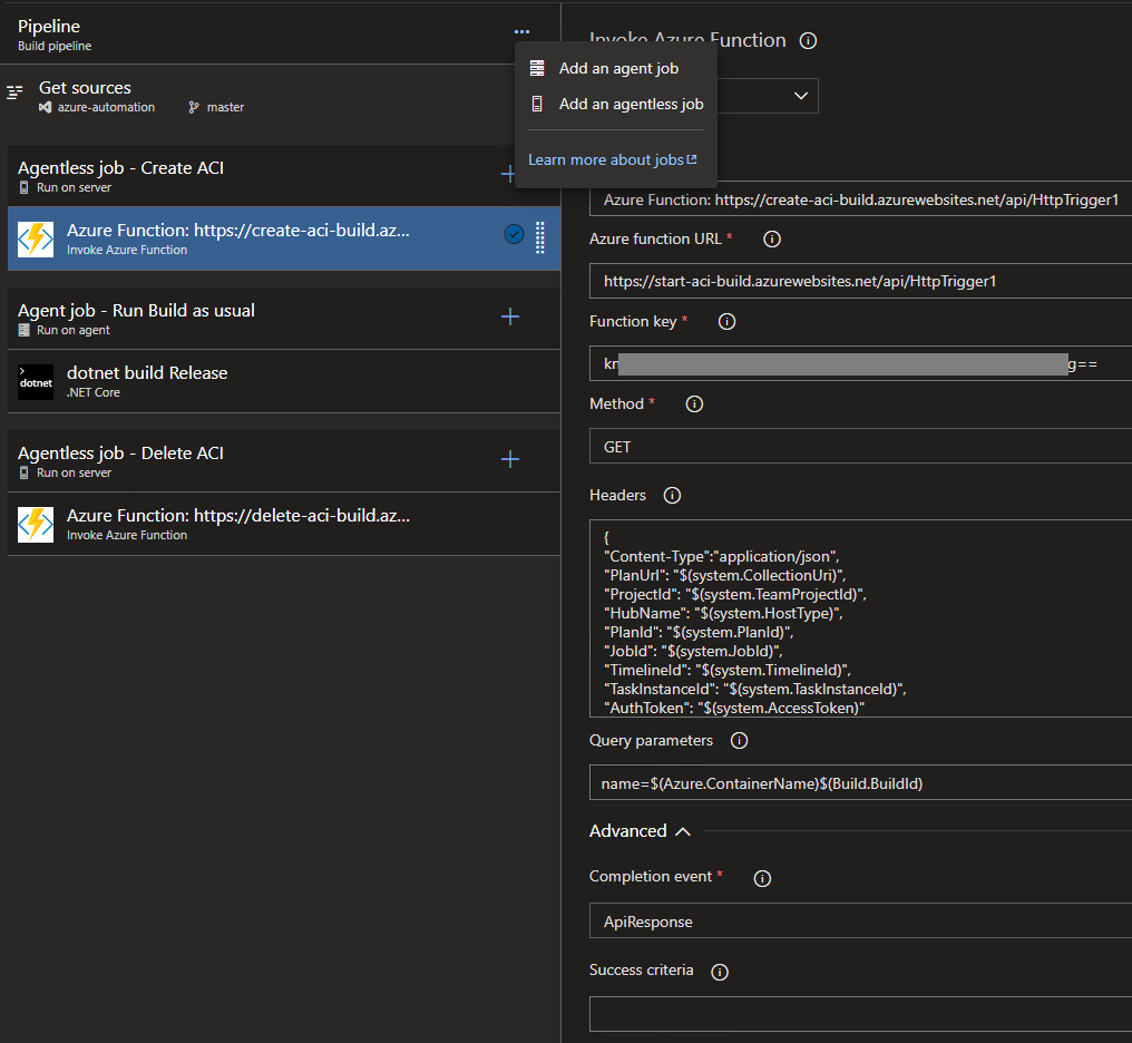 01-build-agent-on-demand-using-agentless-job-and-azure-function